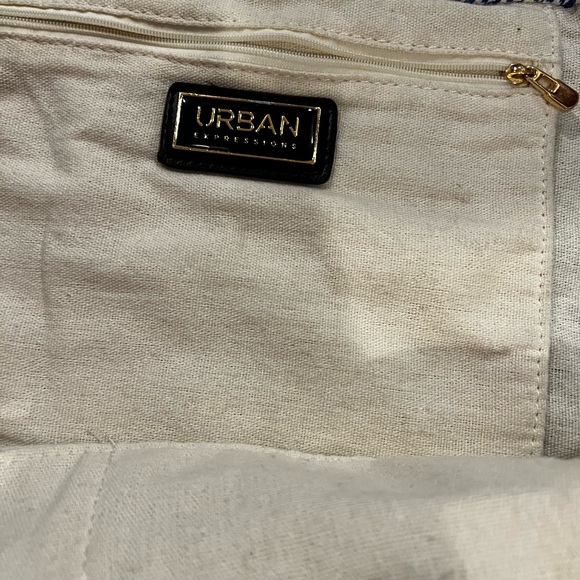 Navy and White Beach Tote - Picture 3 of 4